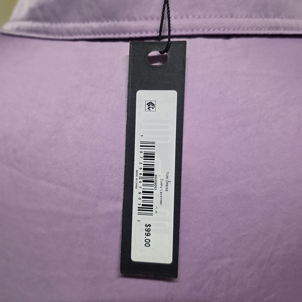 Steve Madden Lavender Midi Dress with Button Detail - Picture 3 of 4
